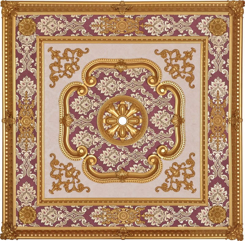 Altın Bordo Saray Tavan 120 X 120 cm