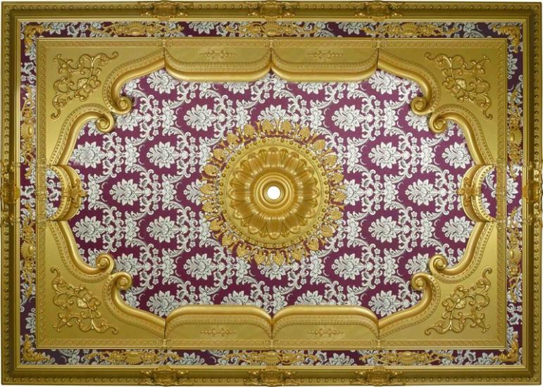 Altın Bordo Dikdörtgen Saray Tavan 140 X 200 cm İncele!